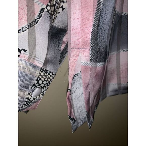 Vintage 90s abstract semi sheer oversized button-down top 18W￼ - Picture 5 of 12